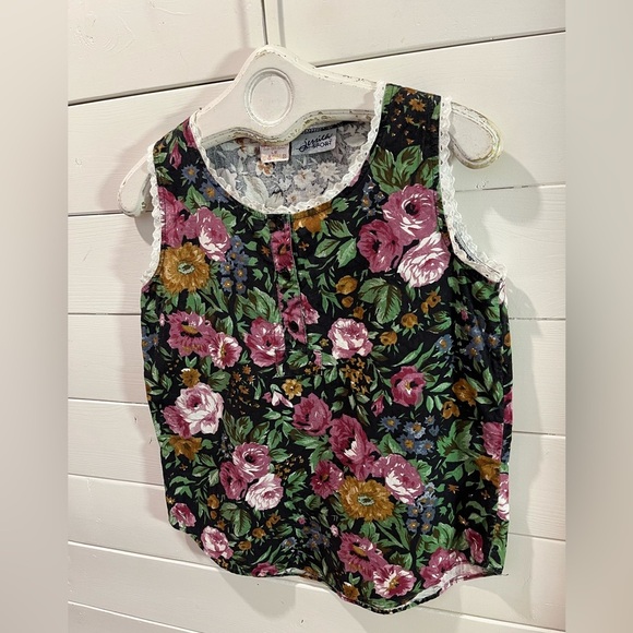 JESSICA SPORT vintage floral sleeveless top - L - Picture 7 of 8